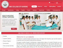 Tablet Screenshot of emscollegeofnursing.com